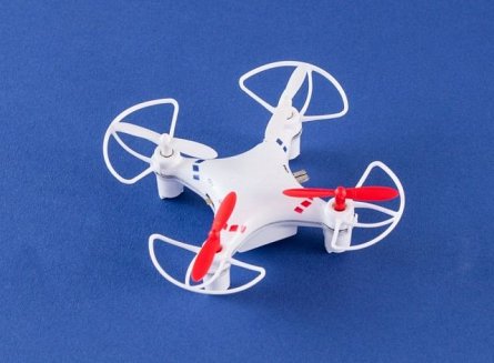 Drona de buzunar m:tech Micro Quad V2, Alba, 2.4GHz
