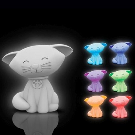 Lampa ambientala Pisica, 7 culori - Cat Mood Light