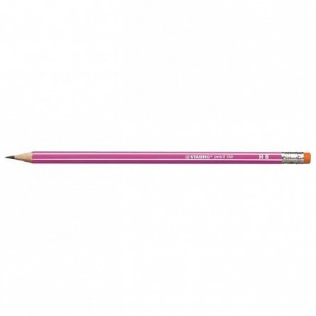 Creion grafit Stabilo 2160,HB,radiera,roz