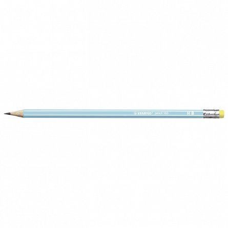 Creion grafit Stabilo 2160,HB,radiera,bleu
