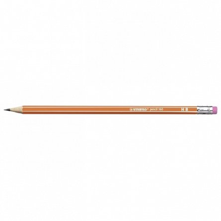 Creion grafit Stabilo 2160,HB,radiera,portocaliu