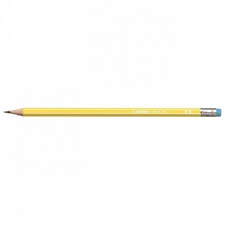 Creion grafit Stabilo 2160,HB,radiera,galben