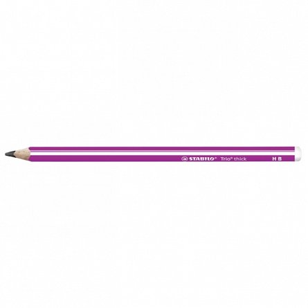 Creion grafit Stabilo, HB, Trio Thick 399, roz