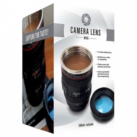 Cana termos, forma Obiectiv Foto cu Lentila, 300 ml - Camera Lens Cup