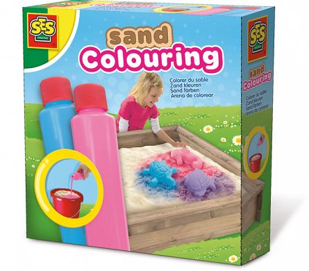 Solutie pentru colorat nisip,albastru/roz,SES