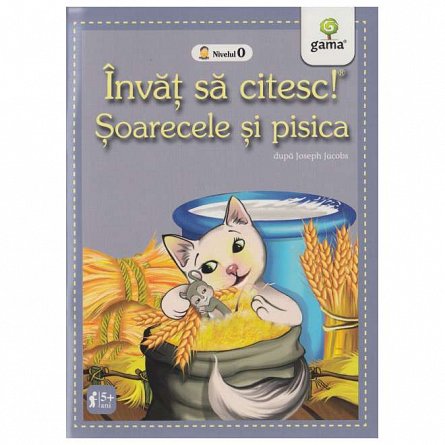 Invat sa citesc! Soarecele si pisica. Dupa Joseph Jacobs. Nivelul 0