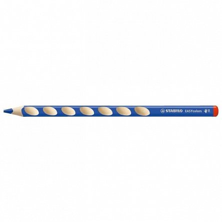 Creion colorat Stabilo EASYcolors, pentru dreptaci, albastru