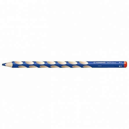 Creion colorat Stabilo EASYcolors, pentru dreptaci, albastru