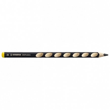 Creion colorat Stabilo EASYcolors, pentru stangaci, negru
