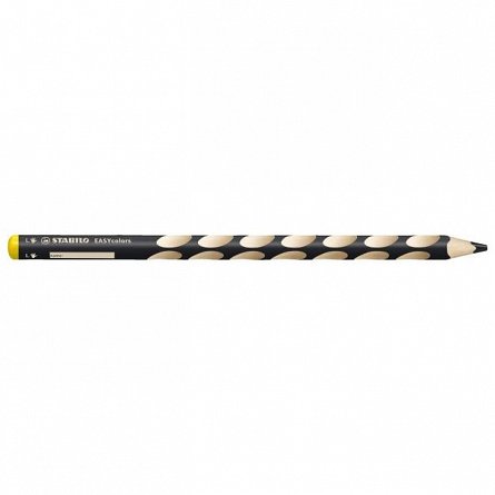 Creion colorat Stabilo EASYcolors, pentru stangaci, negru