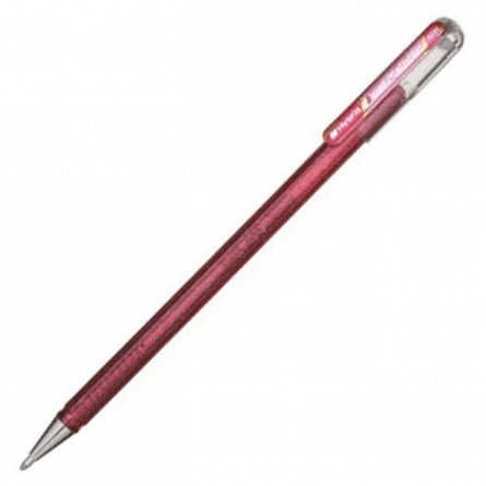 Roller Pentel Hybrid Dual Metallic, 1 mm, roz cu roz glitter