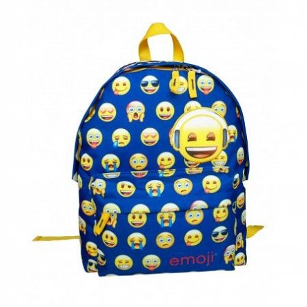 Rucsac Emoji,31x41x14cm,Little Faces,bleu