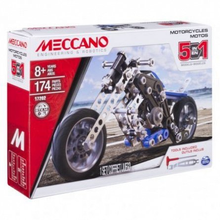 Meccano,set constructie,Motocicleta 5in1,metalic,174pcs