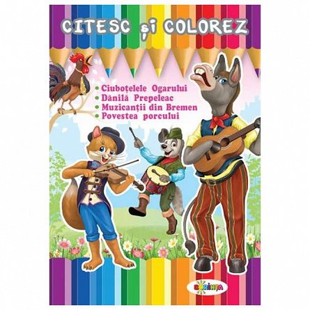 Citesc si colorez: Muzicantii din Bremen