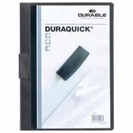 Dosar de prezentare, A4, cu clip, capacitate 20 coli, negru, Durable Duraquick