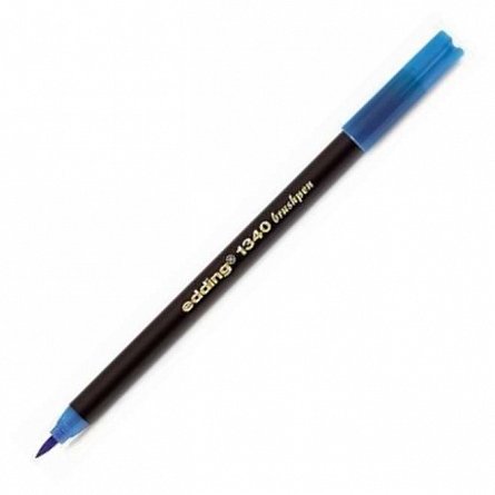 Marker varf pensula Edding 1340 Brushpen, bleu