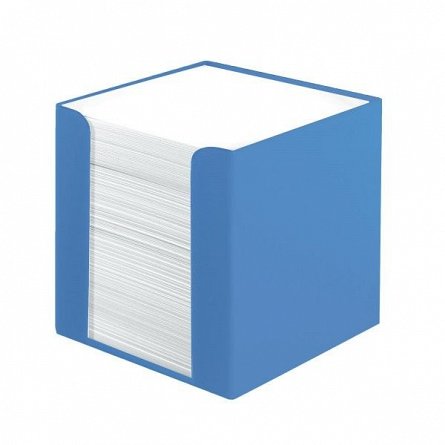 Cub hartie Herlitz, 90 x 90 mm, 700 file, cu suport, albastru