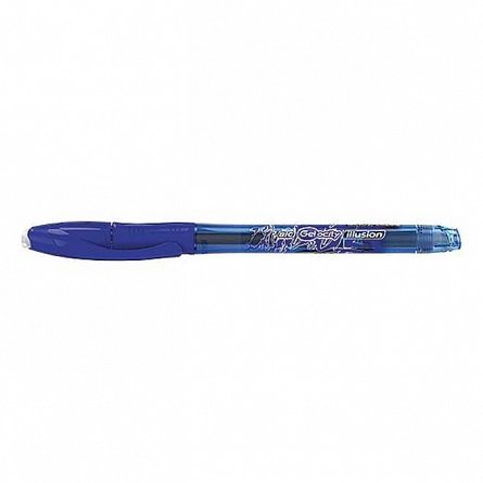 Roller BIC Gelocity Illusion, cu radiera, 0.7 mm, albastru