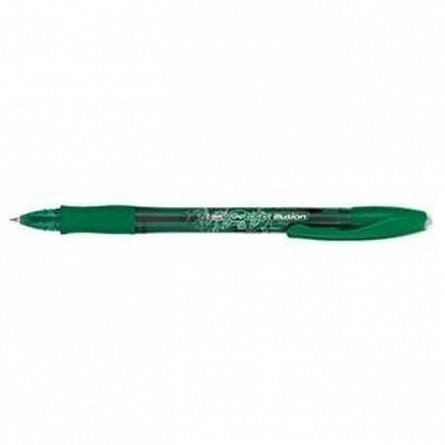 Roller BIC Gelocity Illusion, cu radiera, 0.7 mm, verde