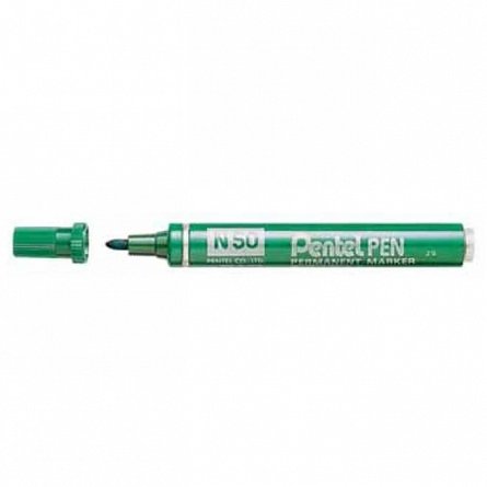 Marker permanent Pentel N50, varf rotund, 4.5 mm, verde