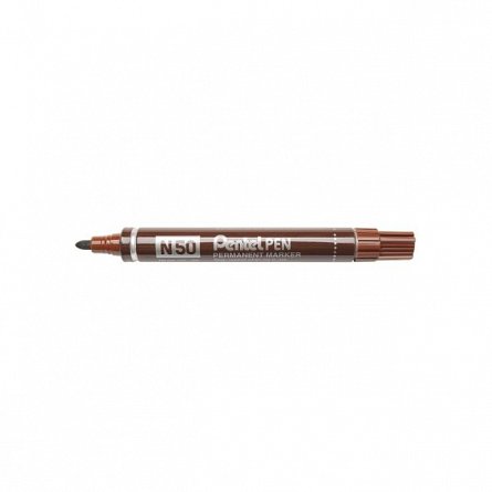 Marker permanent Pentel N50, varf rotund, 4.5 mm, maro