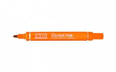 Marker permanent Pentel N50, varf rotund, 4.5 mm, orange