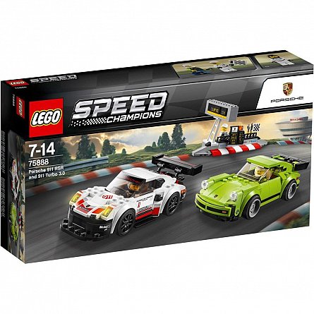 Lego-Speed Champions,Porsche 911 RSR si 911 Turbo 3.0,7-14Y