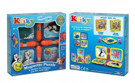 Supermag,Kliky-Puzzle magnetic,animale marine,1-4Y