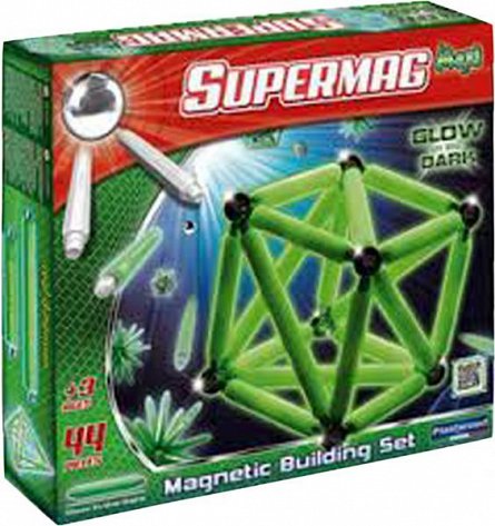 Supermag,Maxi,Glow-Set constructie fosforescent,magnetic,44pcs,+3Y