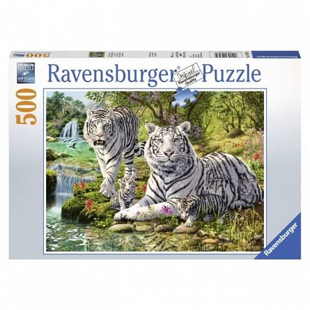 Puzzle Ravensburger - Pisica mare alba, 500 piese