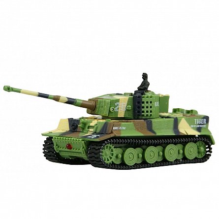 Mini-Tanc Amewi Panzer Tiger 1, 12cm, verde/albastru