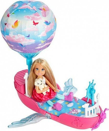 Papusa Barbie,Dreamtopia, cu corabia magica a viselor,set