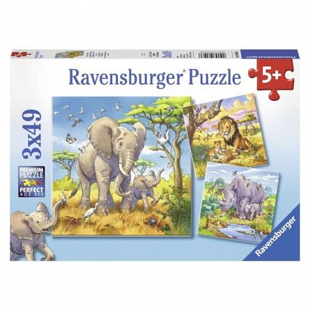 Puzzle Animale,3x49pcs,+5Y