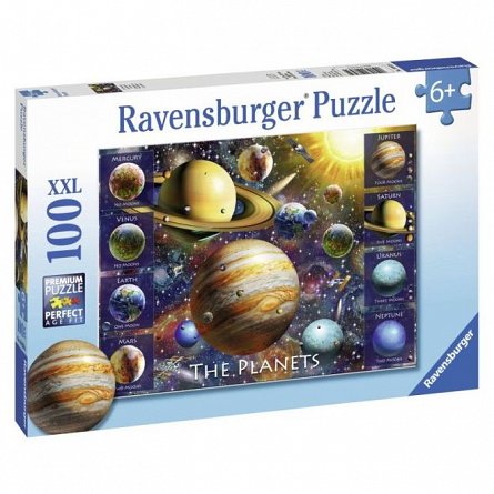Puzzle Planete, 100pcs, plus 6Y