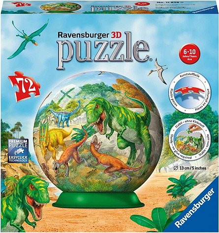 Puzzle 3D Dinozaruri,72pcs,6-10Y