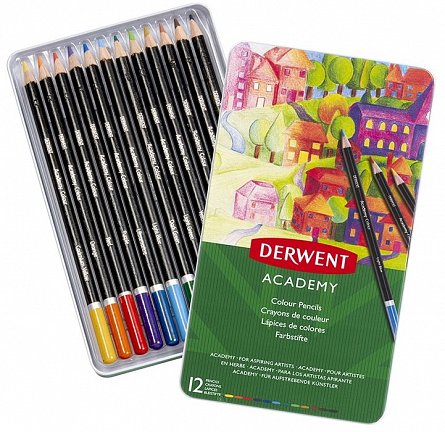 Creioane colorate,Derwent,Academy,12b/set