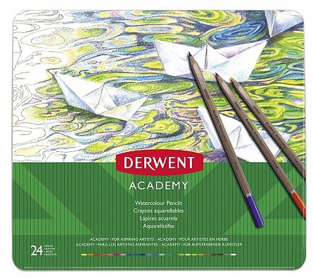 Creioane watercolour,Derwent,Academy,24b/set