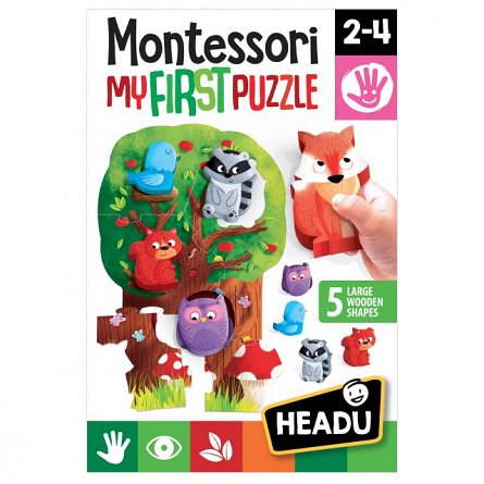 Primul meu puzzle Montessori,Padurea,Headu,2-4ani