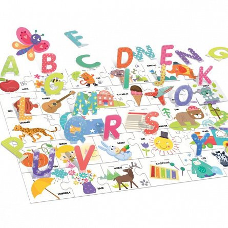 Puzzle Montessori,Alfabet 3D,Headu,3-6ani