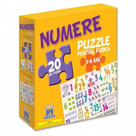 Numere: puzzle pentru podea 3-6 ani