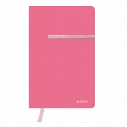 Agenda A5, cu elastic, 88f, mate, roz