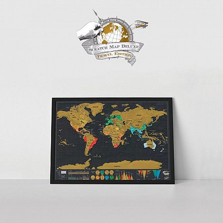 Harta razuibila Scratch map, Travel Deluxe edition