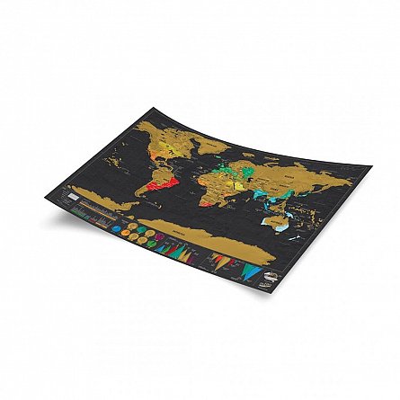 Harta razuibila Scratch map, Travel Deluxe edition