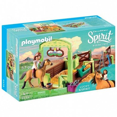 Playmobil-Set ingrijire cai,Lucky si Spirit