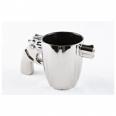 Cana forma Revolver, 350ml, argintie