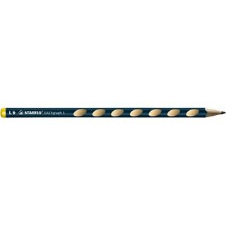 Creion grafit Stabilo, HB, ergonomic, stangaci, EASYgraph S 325, albastru