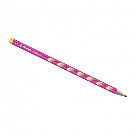 Creion grafit Stabilo, HB, ergonomic, stangaci, EASYgraph S 325, roz