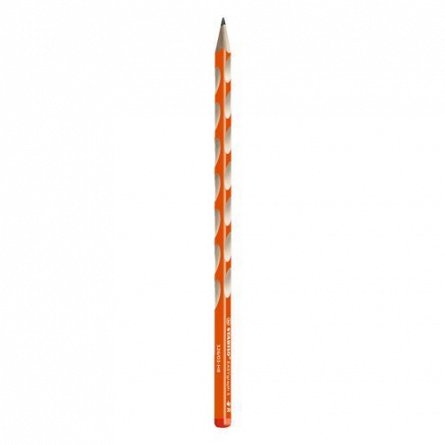 Creion grafit Stabilo, HB, ergonomic, dreptaci, EASYgraph S 326, portocaliu