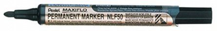 Marker permanent Pentel Maxiflo NLF50, varf rotund, 4.5 mm, negru