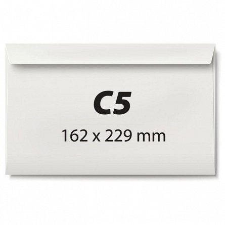 Plic C5, alb, autoadeziv, 80g-mp, 25-set
